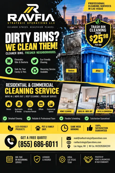 A tall promotional flyer combining service information, imagery and a clear call to action. Prices and contact details are part of the supplied artwork, not current offers on this site.